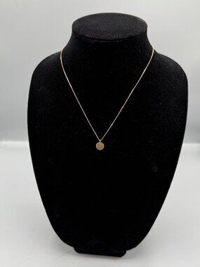 Dainty Gold Colored Round Necklace on Box Chain